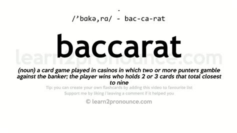 baccarat meaning in english|baccarat .